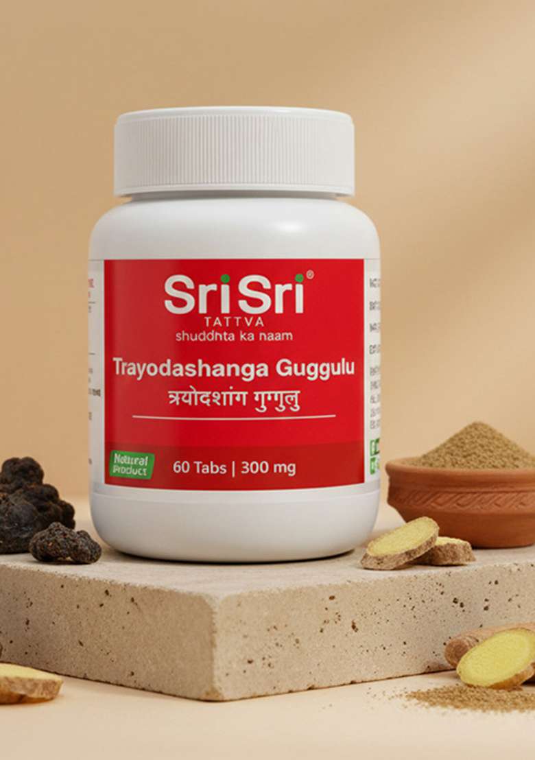 SRI SRI TATTV Trayodashanga Guggulu - Sciatica, 60 tabs | 300 mg - Indya