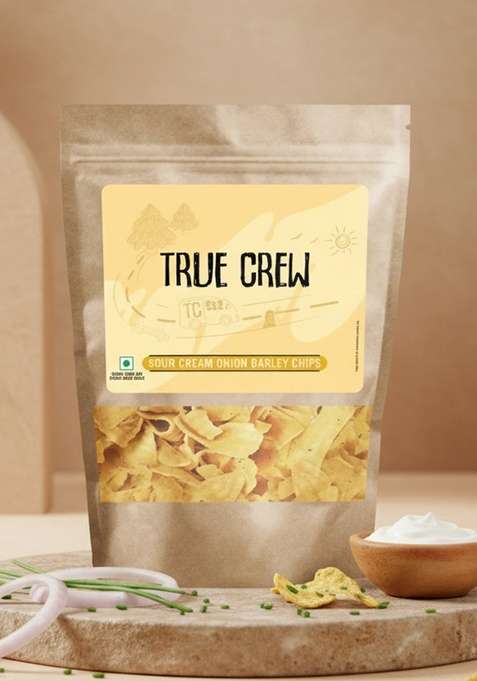 SRI SRI TATTV TRUE CREW - Sour Cream Onion Barley Chips, 125 g