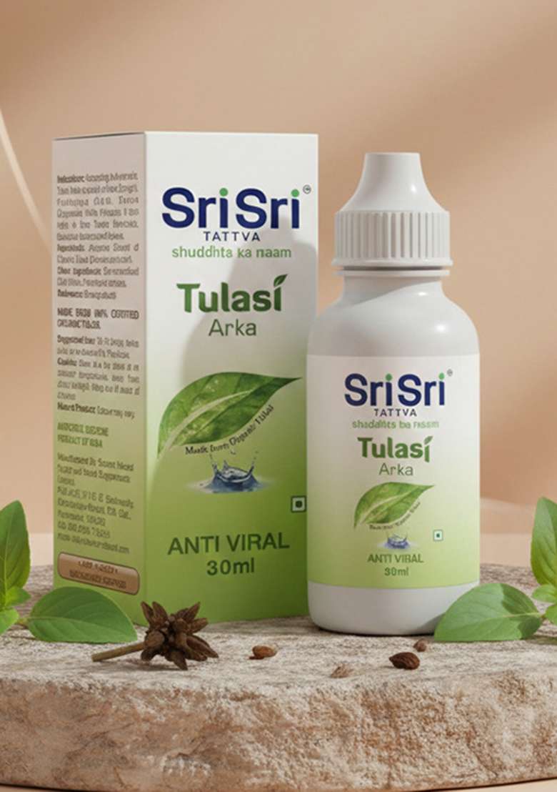 SRI SRI TATTV Tulasi Arka - Ayurvedic Anti Viral Drop | Natural Immunity Booster for Adults | Strengthens Respiratory System | 30ml - Indya