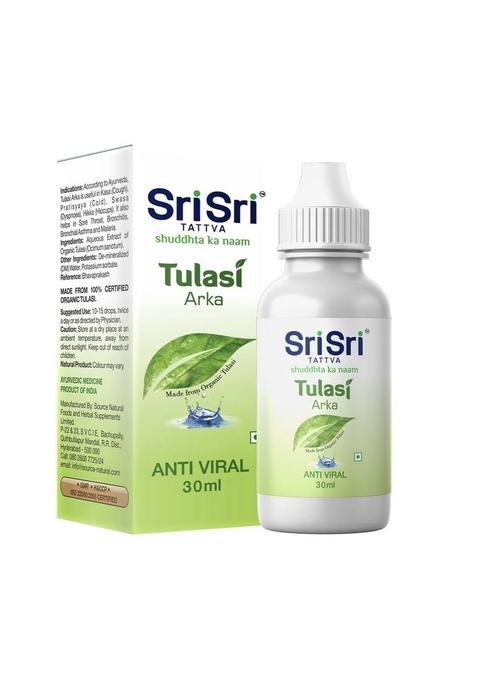 SRI SRI TATTV Tulasi Arka - Ayurvedic Anti Viral Drop | Natural Immunity Booster for Adults | Strengthens Respiratory System | 30ml