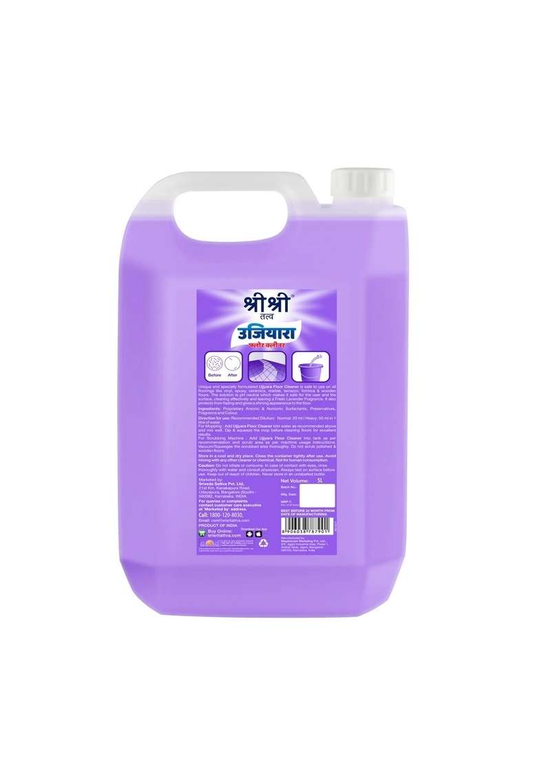 SRI SRI TATTV Ujjiyara Floor Cleaner Lavender Fresh - Long Lasting Freshness, 5 L - Indya