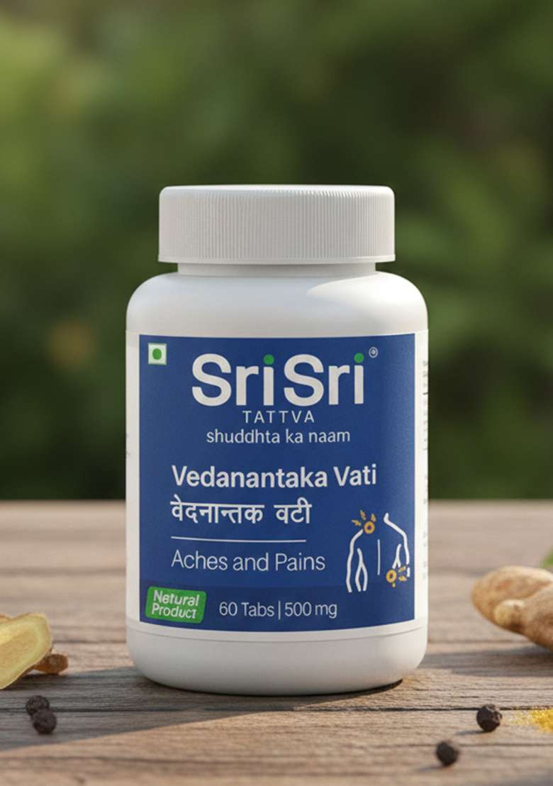SRI SRI TATTV Vedanantaka Vati - Aches & Pains, 60 Tabs | 500 mg - Indya