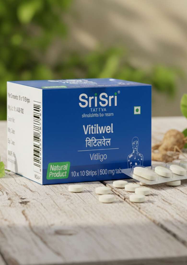 SRI SRI TATTV Vitilwel - For Repigmentation of Skin - Hypopigmentation | 500 mg - Indya