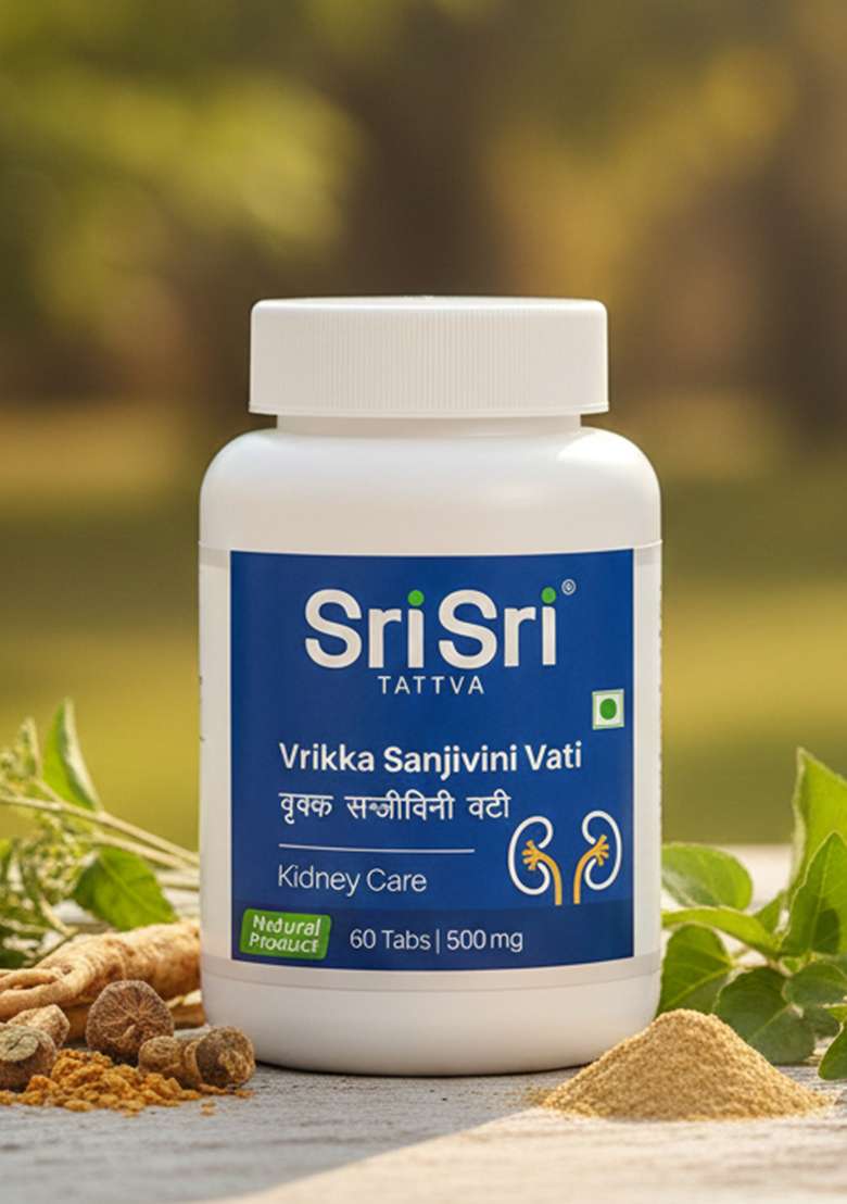 SRI SRI TATTV Vrikka Sanjivini Vati - Kidney Care, 60 Tabs | 500 mg - Indya