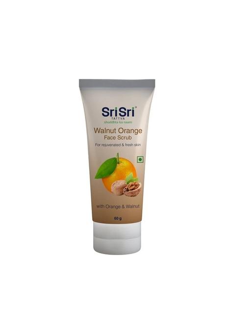 SRI SRI TATTV Walnut Orange Face Scrub - For Rejuvenated & Fresh Skin, 60 g