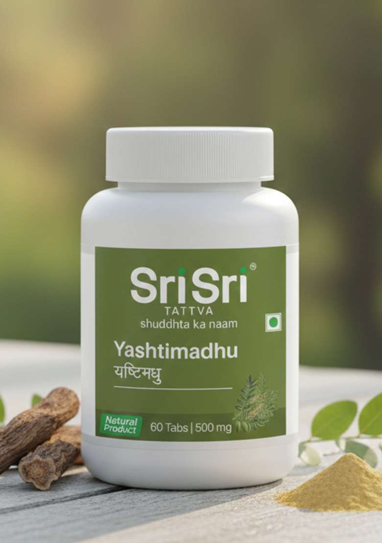 SRI SRI TATTV Yashtimadhu - For Treating Ulcers, 60 Tabs | 500 mg - Indya