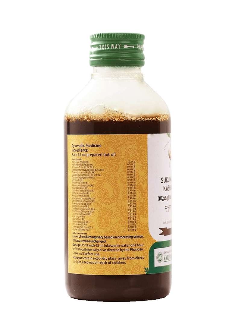 Vyoshamritham Sukumaram Kashayam 200 Ml - Indya