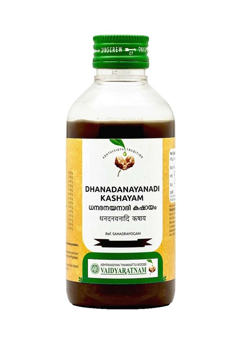 Vyoshamritham Dhanadanayanadi Kashayam 200 Ml - Indya