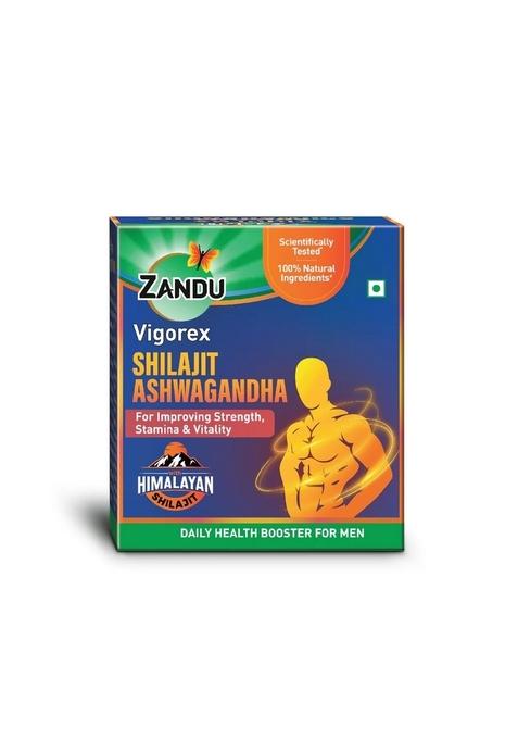 Zandu Emami Vigorex Shilajit Ashwagandha Capsules for Strength, Stamina & Vitality (60 Caps)