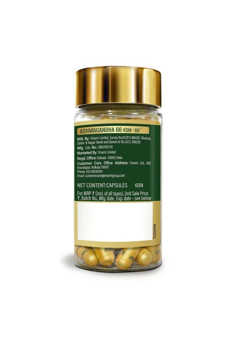 Emami Zandu Ashwagandha KSM-66 (60 Caps) - Indya