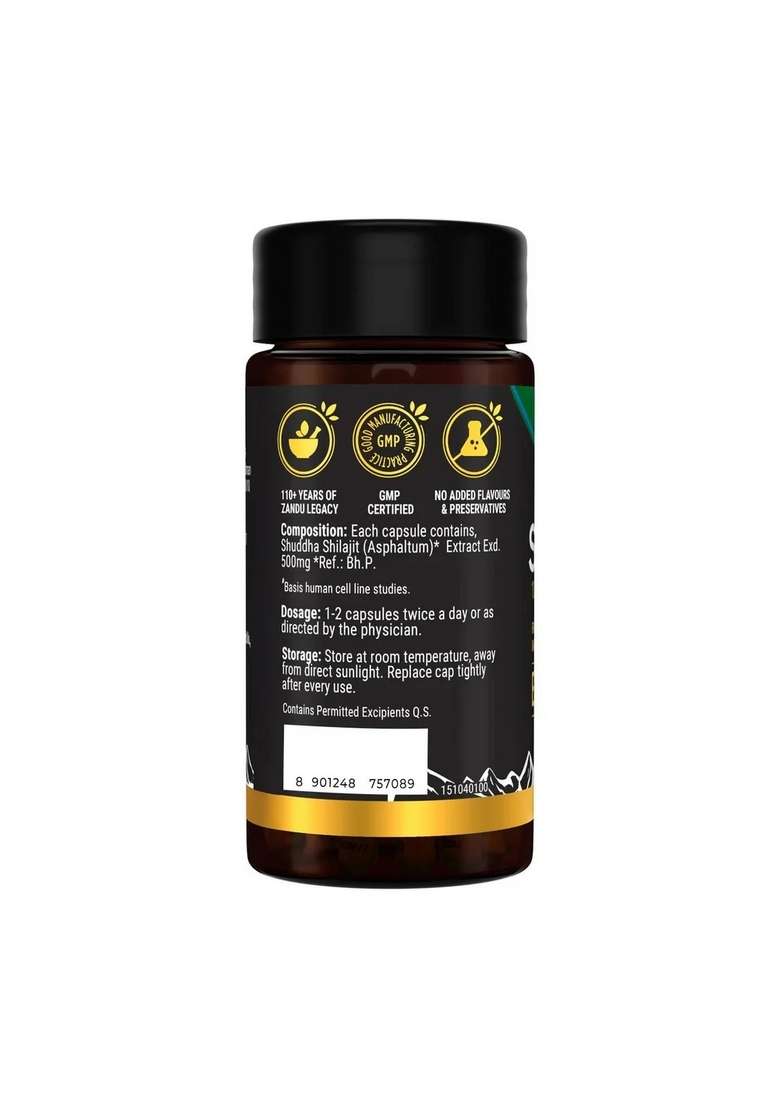 Emami Zandu Combo Shilajit & Ashwagandha Capsules (60 + 60 Caps) - Indya