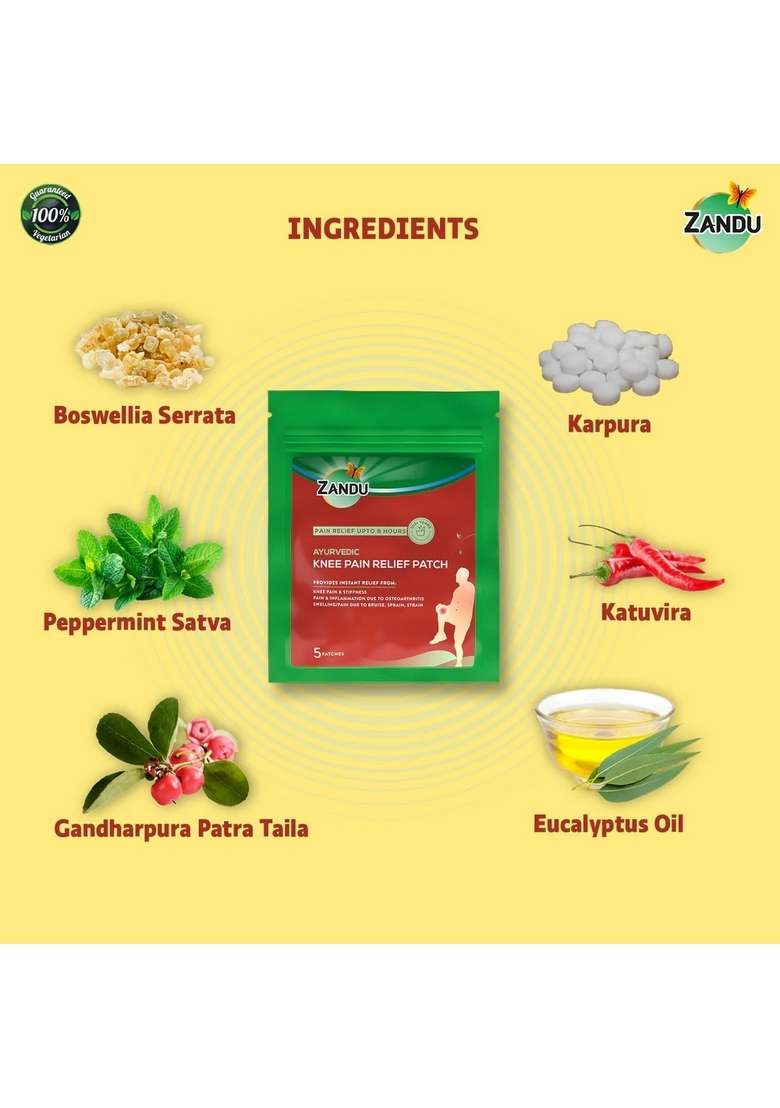 Emami Zandu Knee Pain Relief Patch - Indya