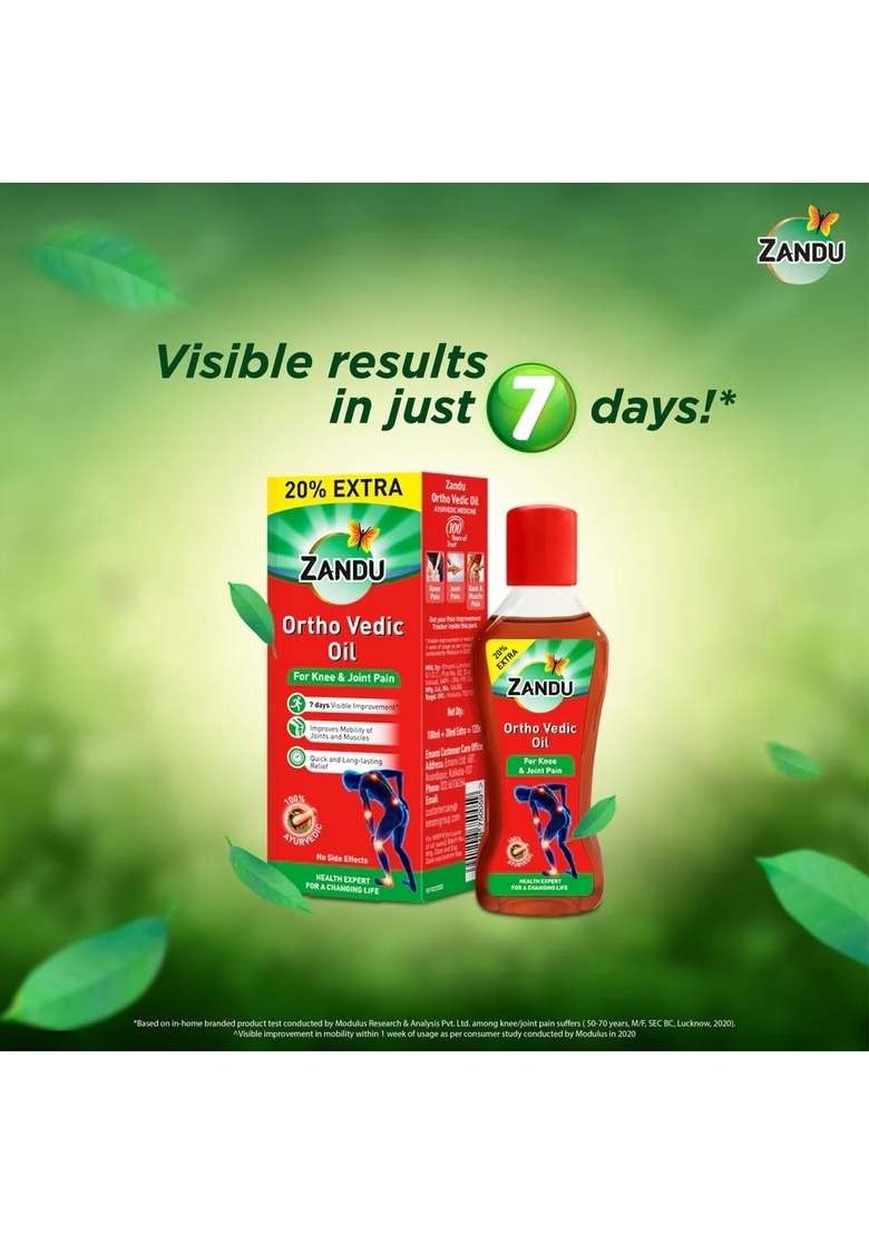 Emami Zandu Ortho Vedic Oil (100ml) - Indya