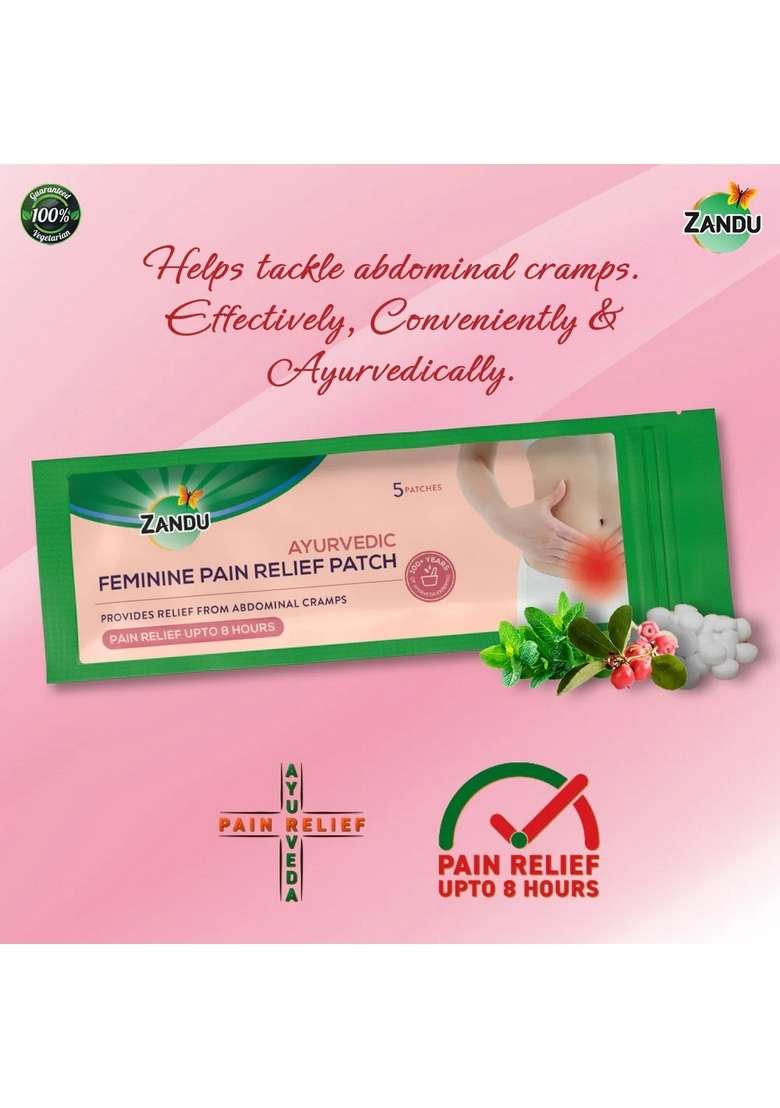 Emami Zandu Pain Relief Patch for Cramps - Indya