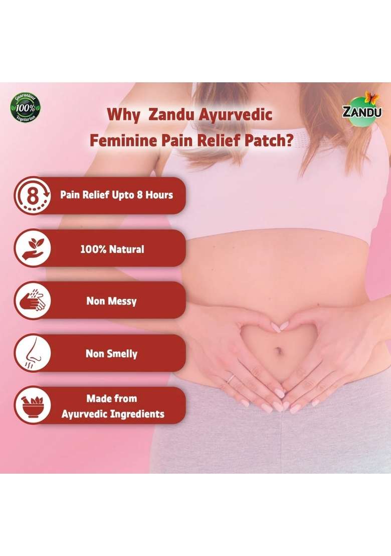 Emami Zandu Pain Relief Patch for Cramps - Indya