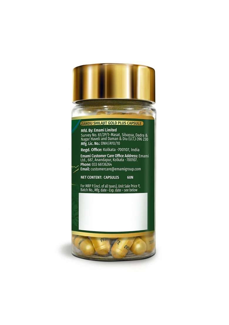 Emami Zandu Shilajit Gold Plus (60 Caps) - Indya