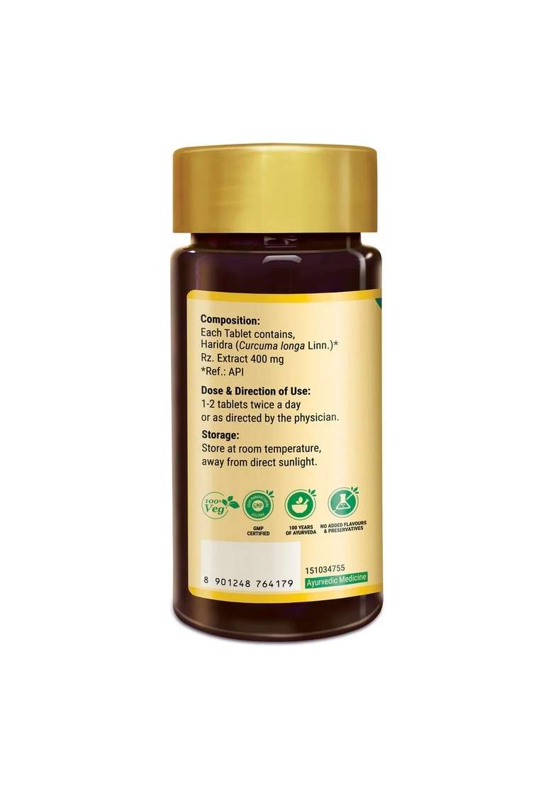 Emami Zandu Turmeric Tablets for Immunity & Inflammation Relief (60 Tabs) - Indya