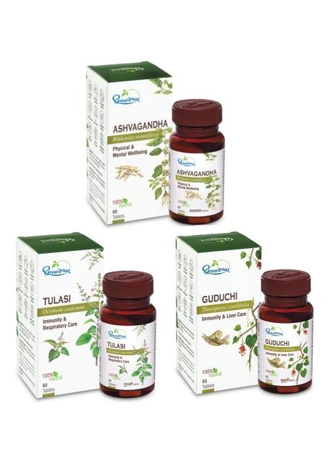 Dhootapapeshwar Ashvagandha + Guduchi + Tulasi Tablets