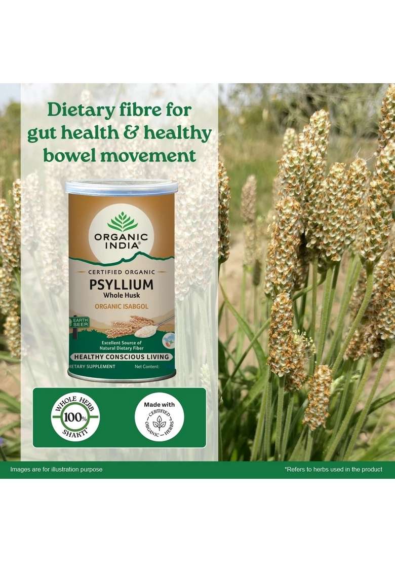 ORGANIC INDIA Psyllium Whole Husk Isabgol - Indya