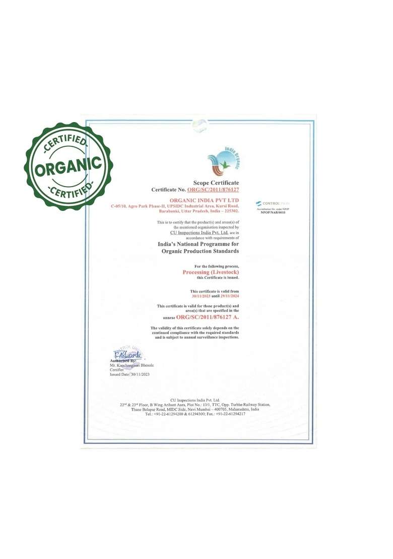 ORGANIC INDIA Organic Cow Ghee - Indya