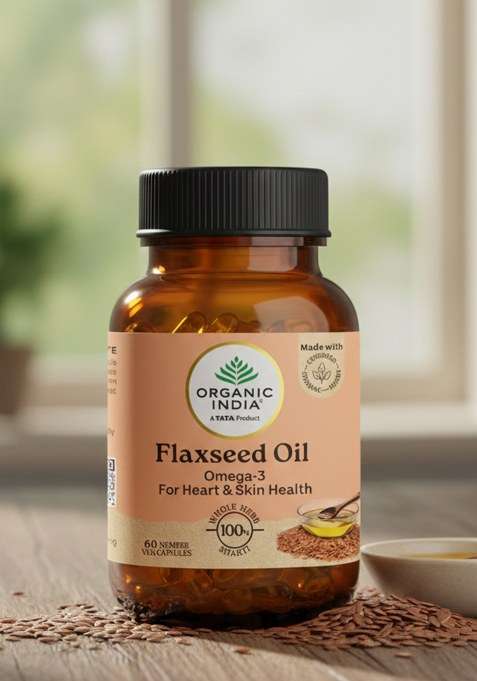 ORGANIC INDIA Organic Flaxseed Oil Capsules