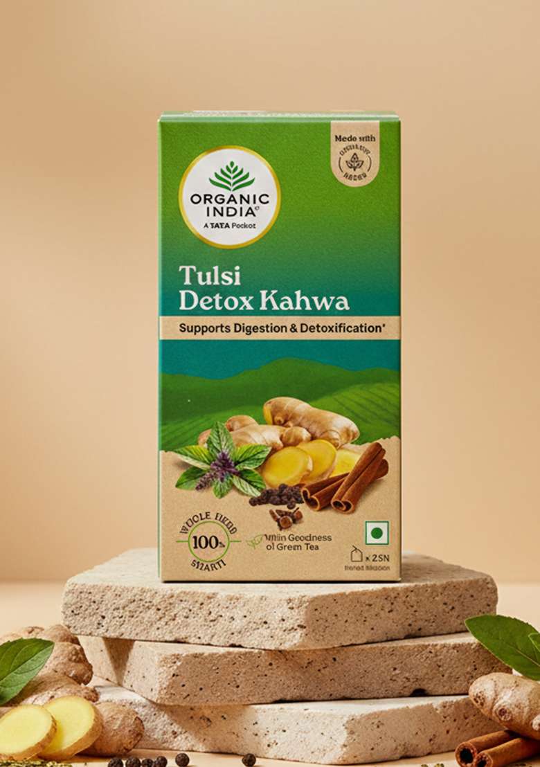 ORGANIC INDIA Tulsi Detox Kahwa 25 Teabags - Indya