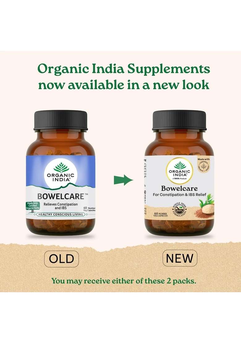 ORGANIC INDIA Bowelcare Capsules - Indya