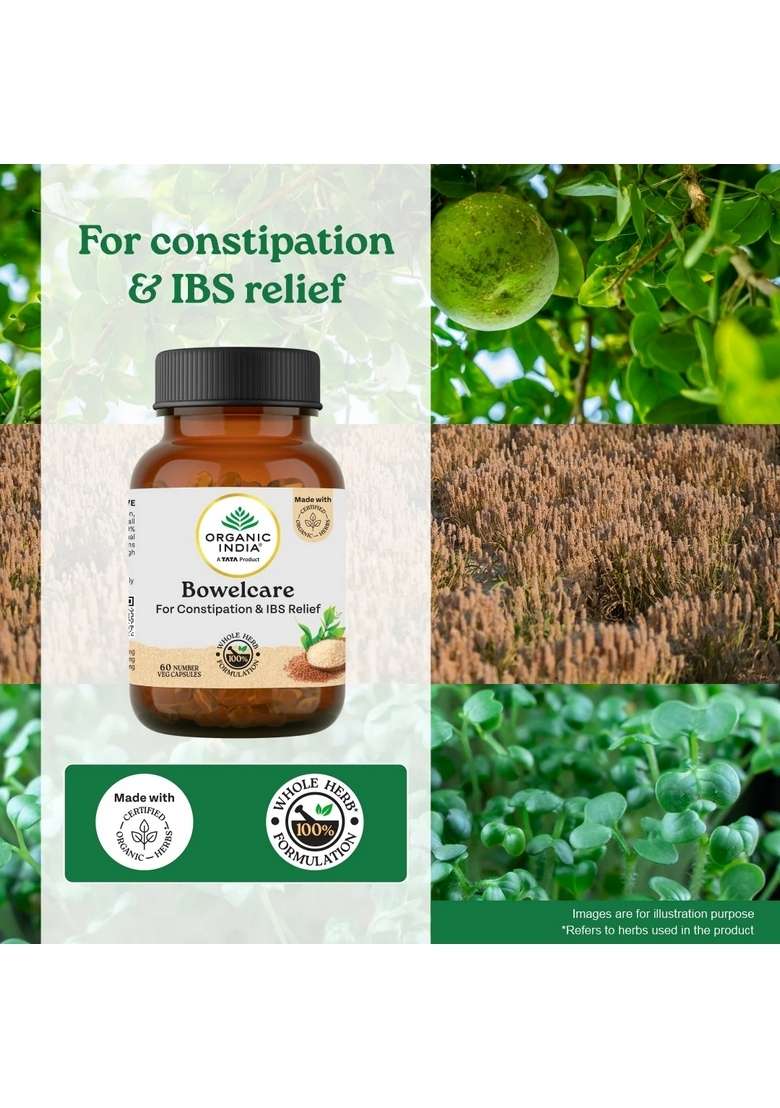 ORGANIC INDIA Bowelcare Capsules - Indya
