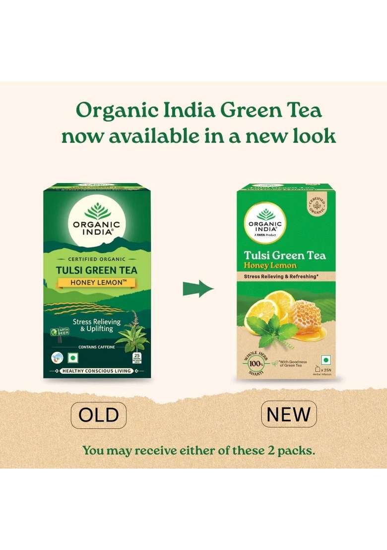 ORGANIC INDIA Tulsi Green Tea Honey Lemon - Indya