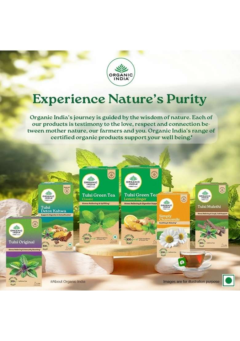 ORGANIC INDIA Tulsi Green Tea Honey Lemon - Indya