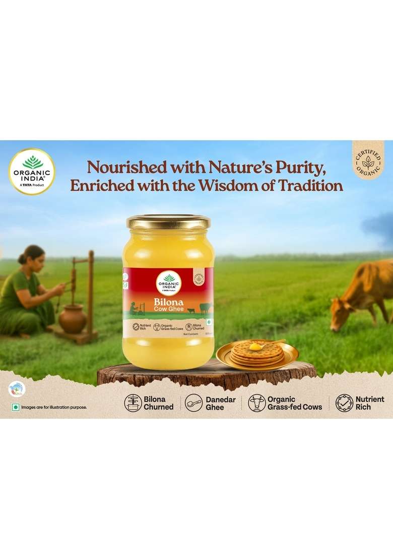 ORGANIC INDIA Bilona Cow Ghee 500 ml - Indya