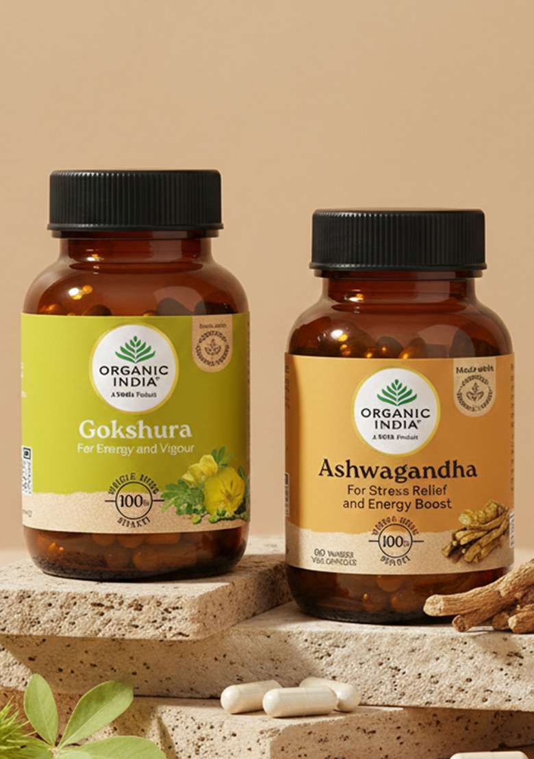 ORGANIC INDIA Gokshura + Ashawagandha Cap... - Indya