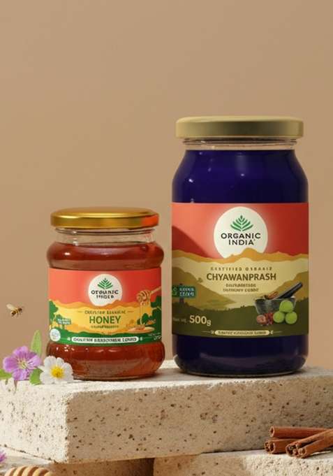 ORGANIC INDIA Combo Honey and Chyawanprash