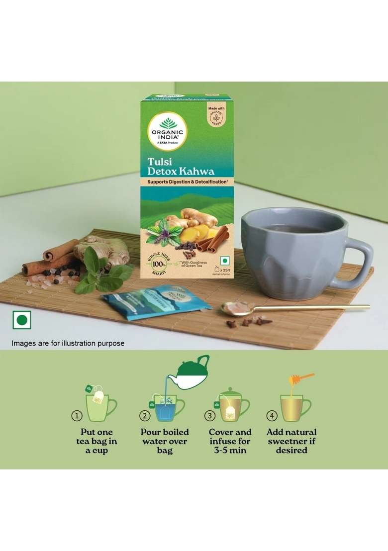 ORGANIC INDIA Combo Tulsi Original Tea + ... - Indya