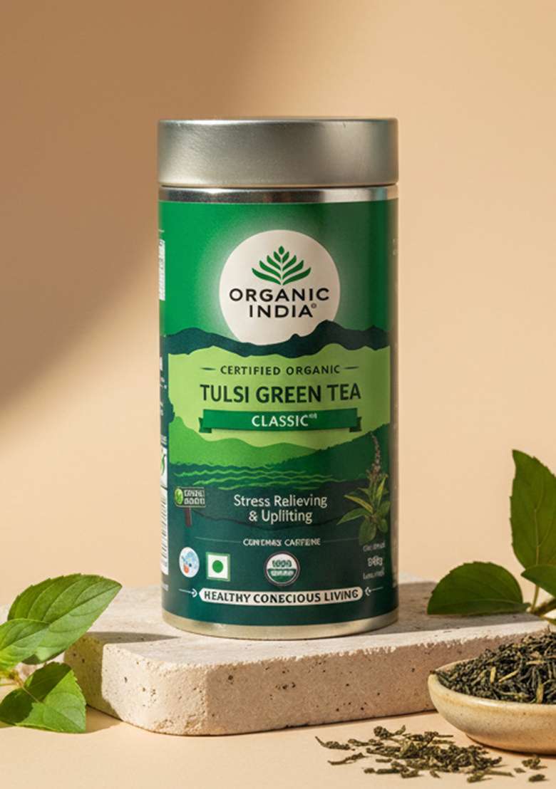 ORGANIC INDIA Combo Green Tea Classic 100g & Moringa Powder - Indya