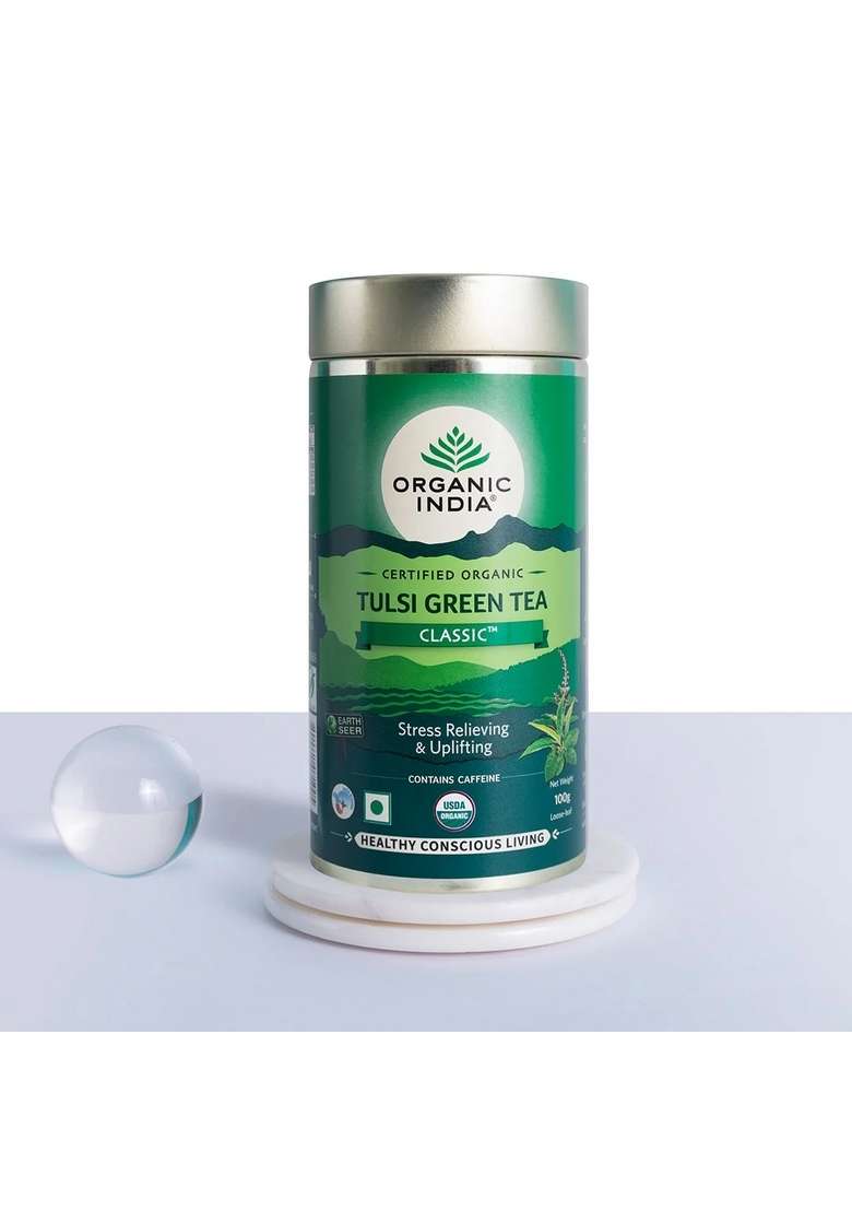 ORGANIC INDIA Combo Green Tea Classic 100g & Moringa Powder - Indya