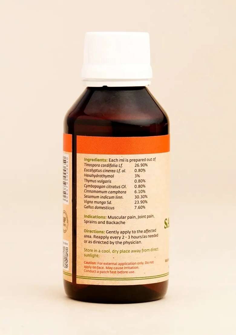 ISHALIFE Sanjeevini pain reliever oil. 100% Natural. Highly potent ancient formulation. No mineral oil or preservatives - (100ml) - Indya