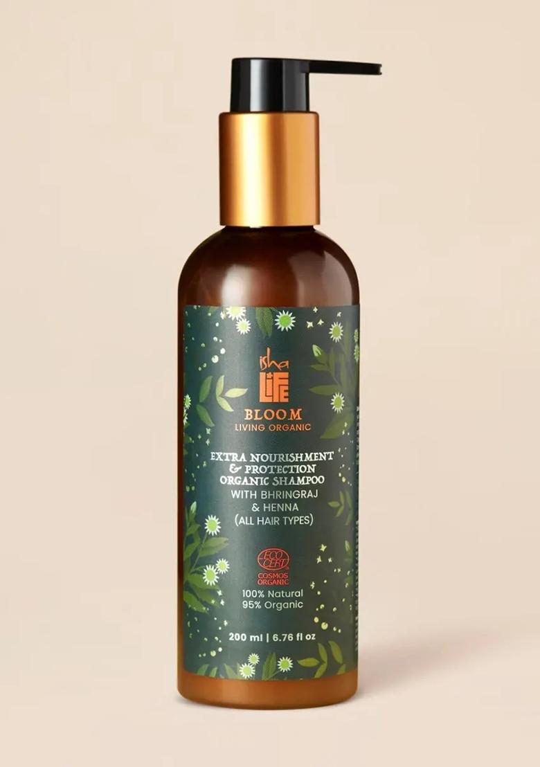 ISHALIFE Extra Nourishment & Protection Organic Shampoo with Bhringraj & Henna (All Hair Types)