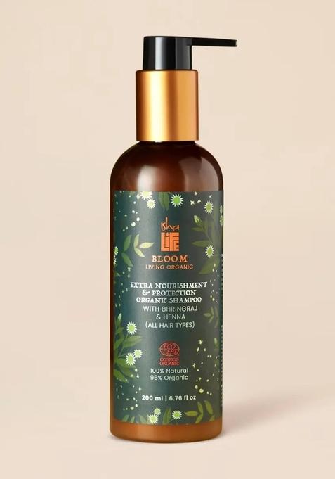 ISHALIFE Extra Nourishment & Protection Organic Shampoo with Bhringraj & Henna (All Hair Types) - 200ml