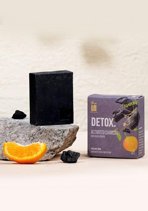 ISHALIFE DETOX. Activated Charcoal with Black Pepper handcrafted soap