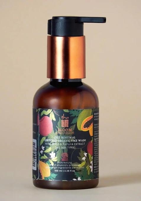 ISHALIFE Cell Renewal Organic Face Wash With Apple & Papaya Extract (All Skin Types) - 100ml