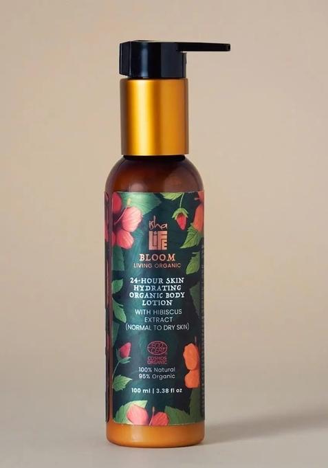 ISHALIFE 24 Hours Skin Hydrating Organic Body Lotion With Hibiscus Extract (Normal to Dry Skin) - 100ml