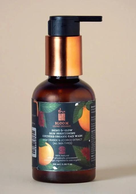 ISHALIFE Shine & Glow Skin Brightening Organic Face Wash With Orange & Licorice Extract (All Skin Types) - 100ml