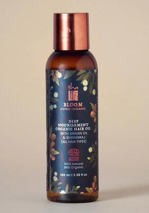 ISHALIFE Deep Nourishment Organic Hair Oil With Argan Oil & Bhringraj (All Hair Types) - 100ml