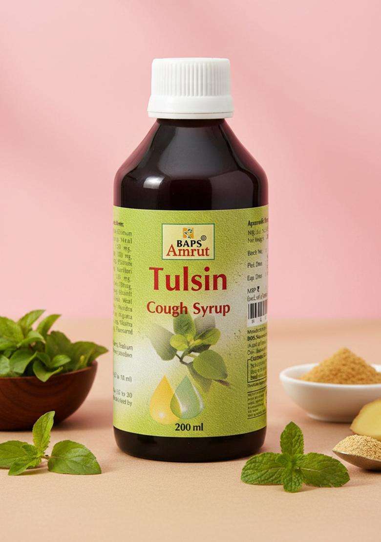 BAPS AMRUT Tulsin Cough Syrup -200ml - Indya