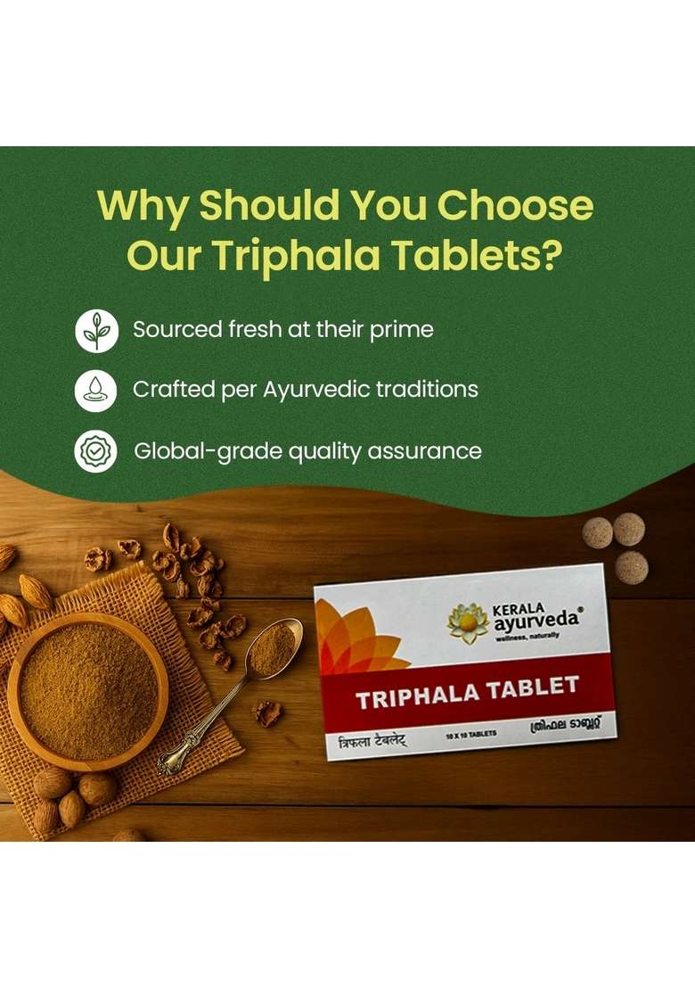 Keralaayurveda Triphala Tablets (100 Nos) - Indya