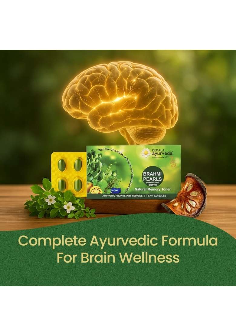 Keralaayurveda Brahmi Pearls Capsules (40 Nos) - Indya