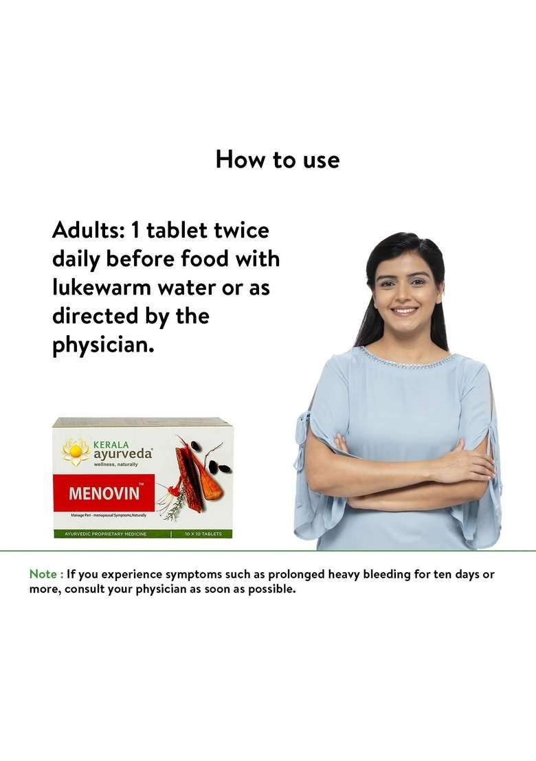 Keralaayurveda Menovin Tablet (100 Nos) - Indya