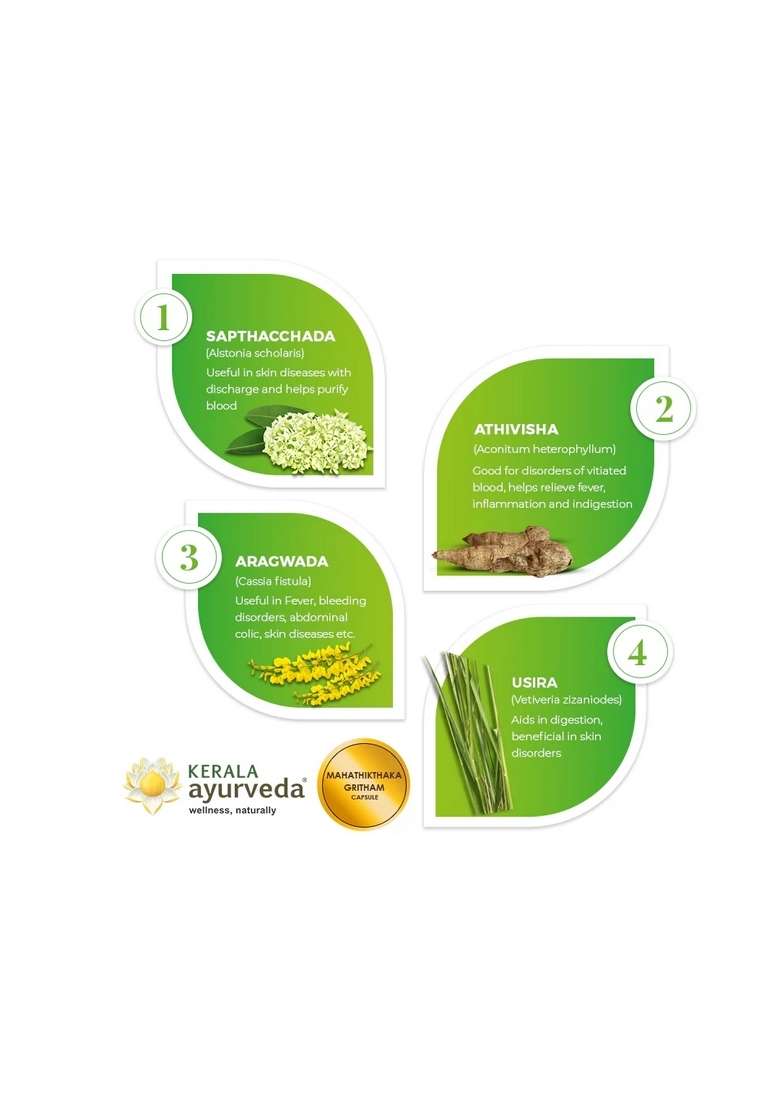Keralaayurveda Mahathikthaka Ghritham Capsules (100 Nos) - Indya