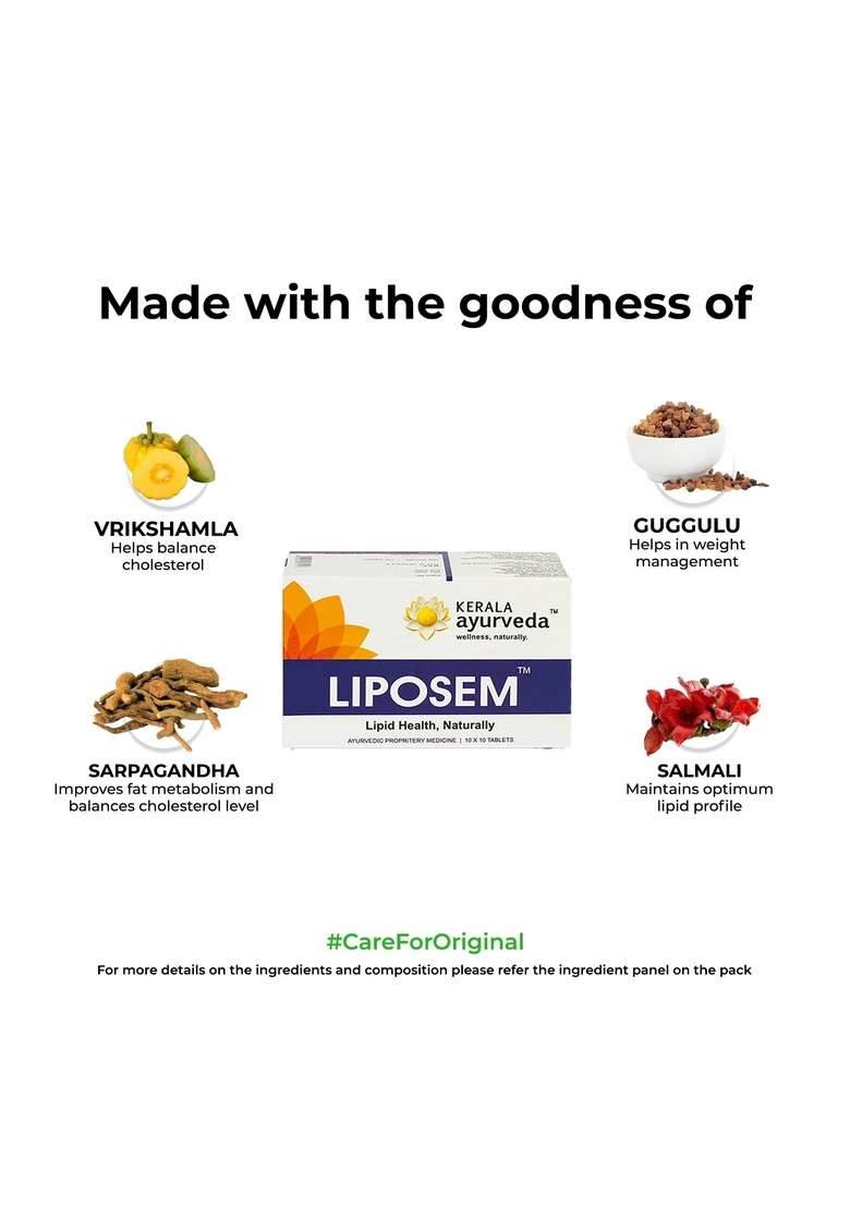 Keralaayurveda Liposem Tablets (100 Nos) - Indya